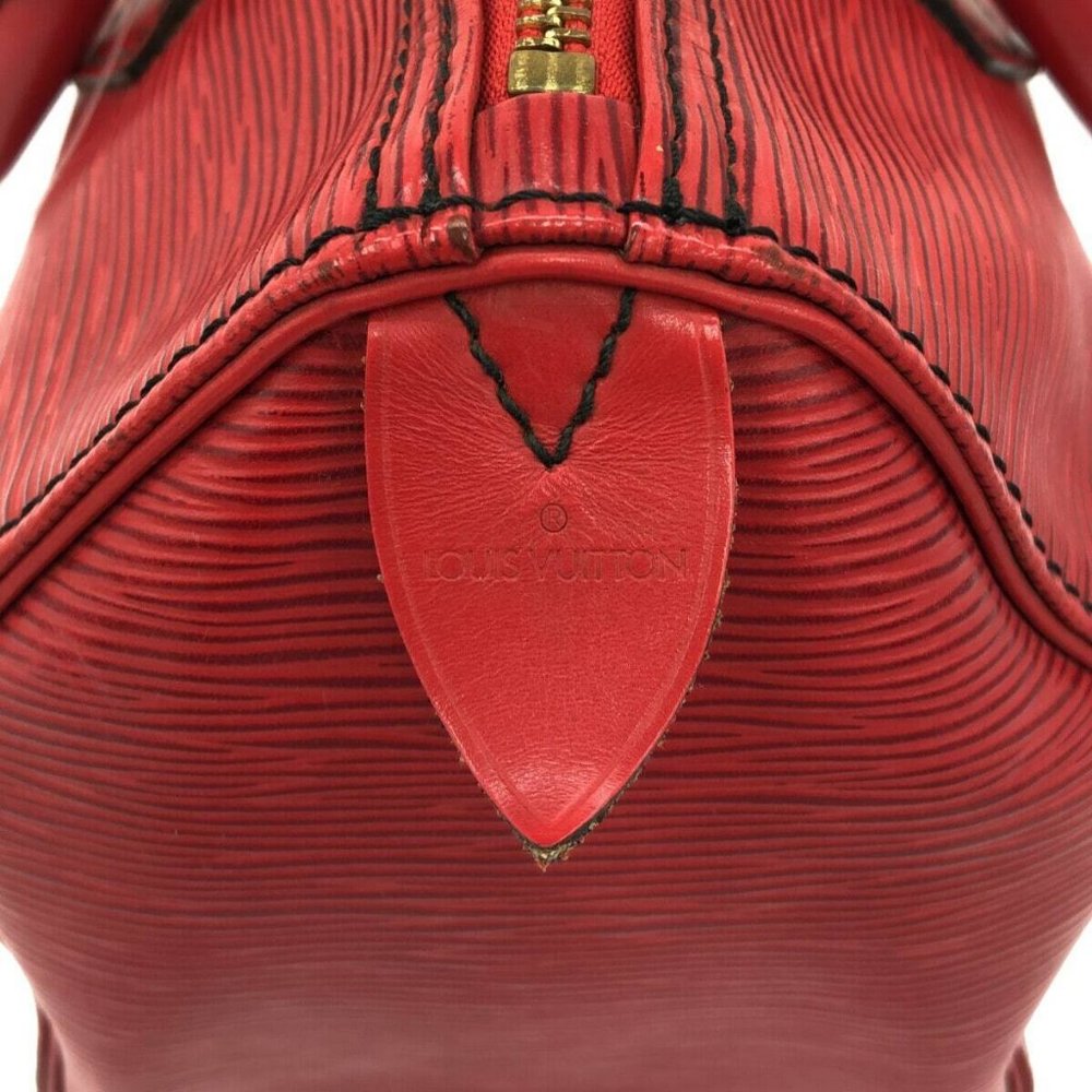 Auth LOUIS VUITTON Speedy 25 Castilian Red Epi V.Handbag - Picture 7 of 13